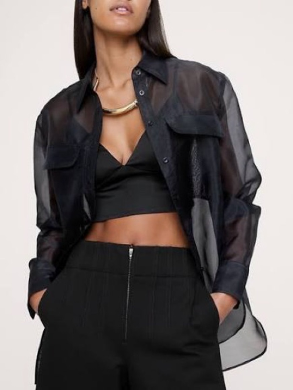 BANANA REPUBLIC WIDE-LEG CROP EVERYWHERE PONTE PANT - Picture 6 of 9